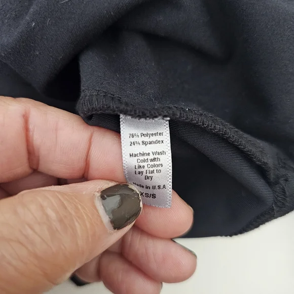 Joah Brown Black Long Sleeve Crop Top XS - Picture 5 of 6